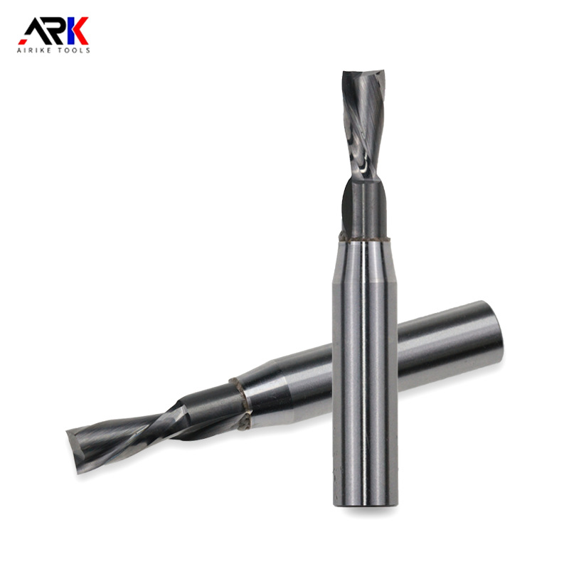 TCT Double-Flute Tangan Kiri Pemotong Penggilingan